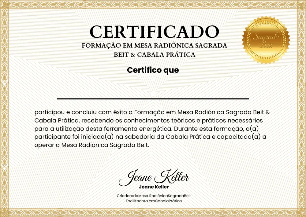 Formação Mesa Radionica Sagrada Beit